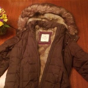 Abercrombie fur-lined coat